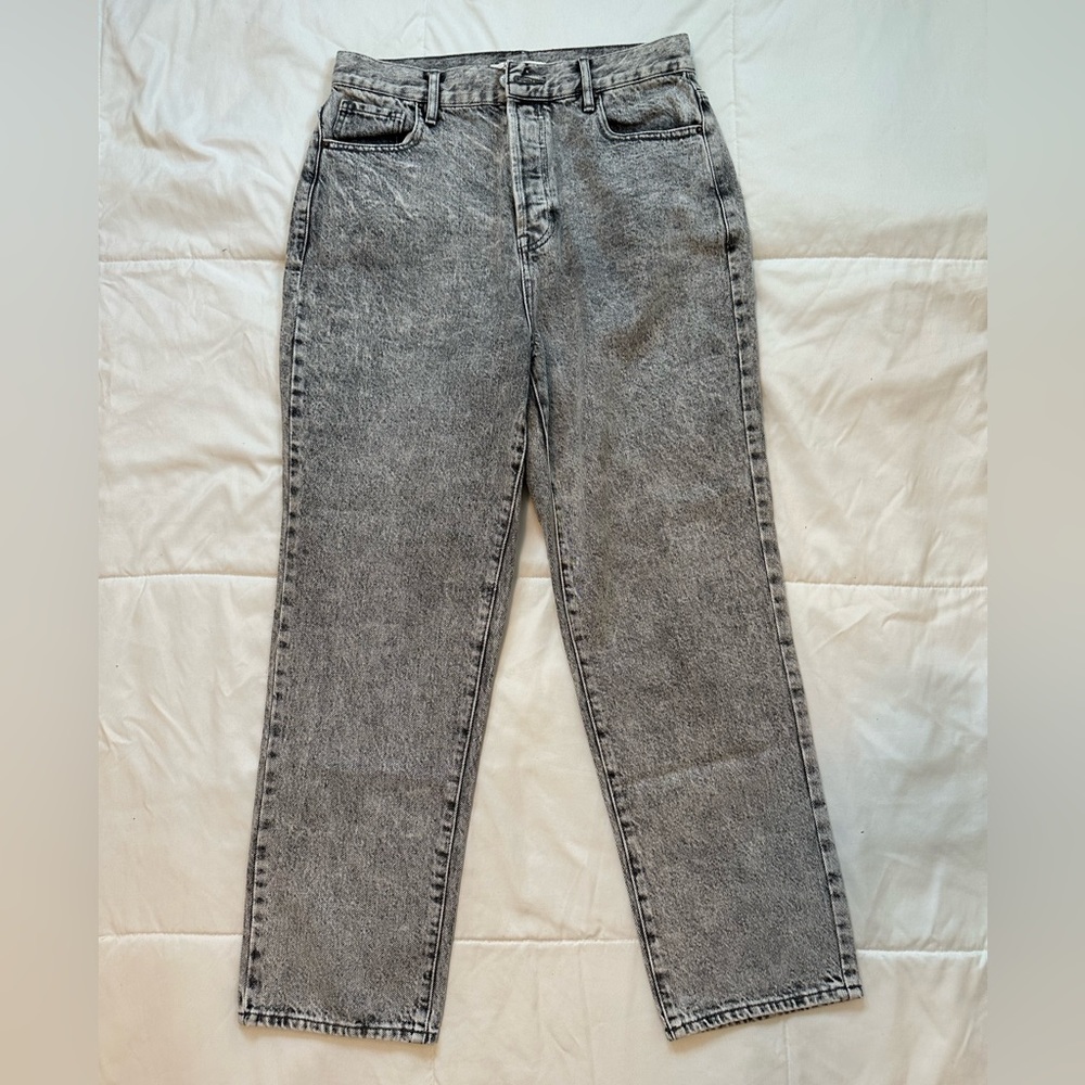 Pacsun Grey High Rise Straight Jeans